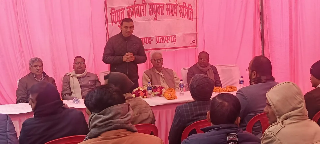 बिजली निजीकरण के निर्णय के विरोध में हुई सभा