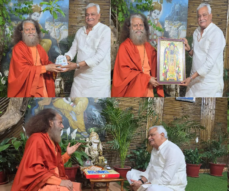 परमार्थ निकेतन पहुंचे मंत्री मीणा,स्वामी चिदानन्द से पर्यावरण संरक्षण पर किया संवाद