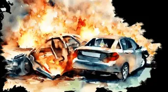 कर्नाटक में टक्कर के बाद कार-बस में लगी आग,एक ही परिवार के छह लोग जिंदा जले