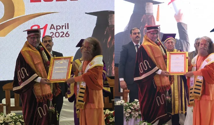 आईआईएमटी दीक्षांत समारोह में उपराष्ट्रपति और स्वामी चिदानन्द की गरिमामयी उपस्थिति