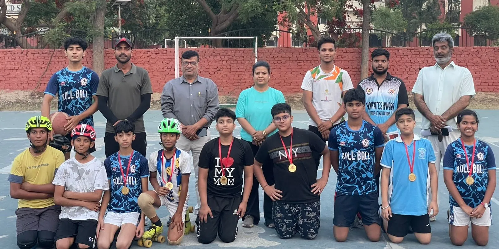 अंडर-14 रोल बाल टीम के ट्रायल में छाए देहली पब्लिक स्कूल के खिलाड़ी