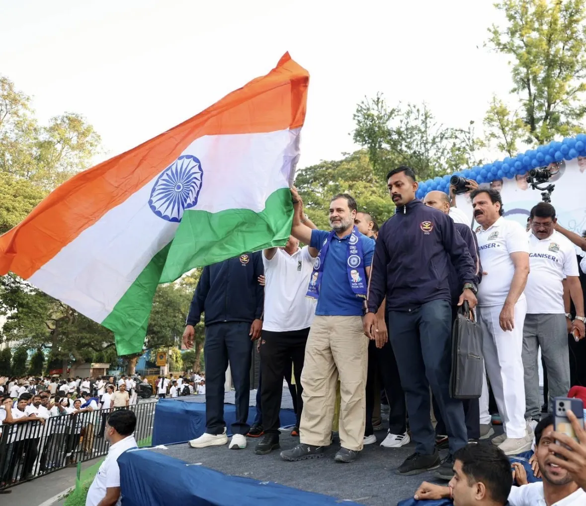 राहुल ने ‘रन फॉर संविधान’ मैराथन को दिखाई हरी झंडी,संविधान जागरूकता पर दिया जोर