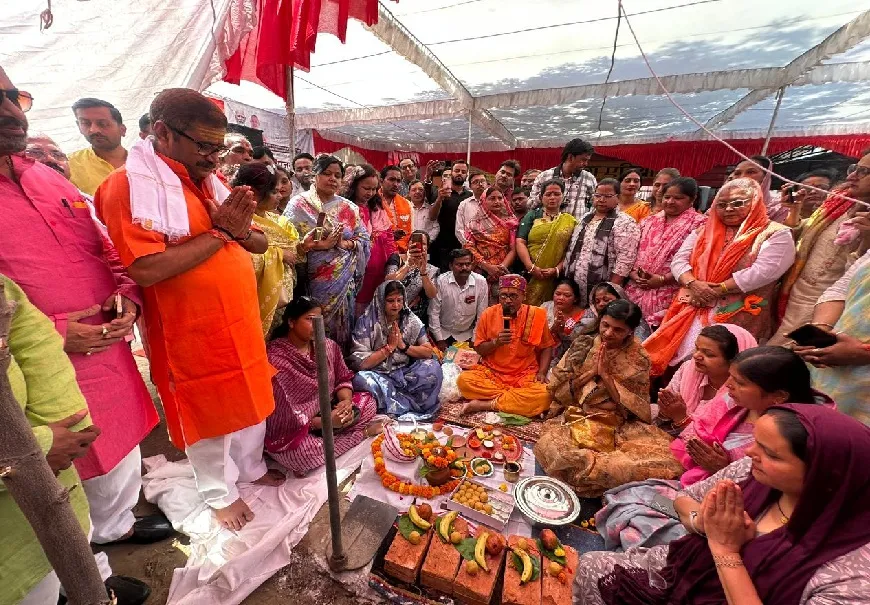 500 बेड मल्टी सुपर स्पेशियलिटी चिकित्सालय का विधायक डॉ नीलकंठ ने किया भूमि पूजन