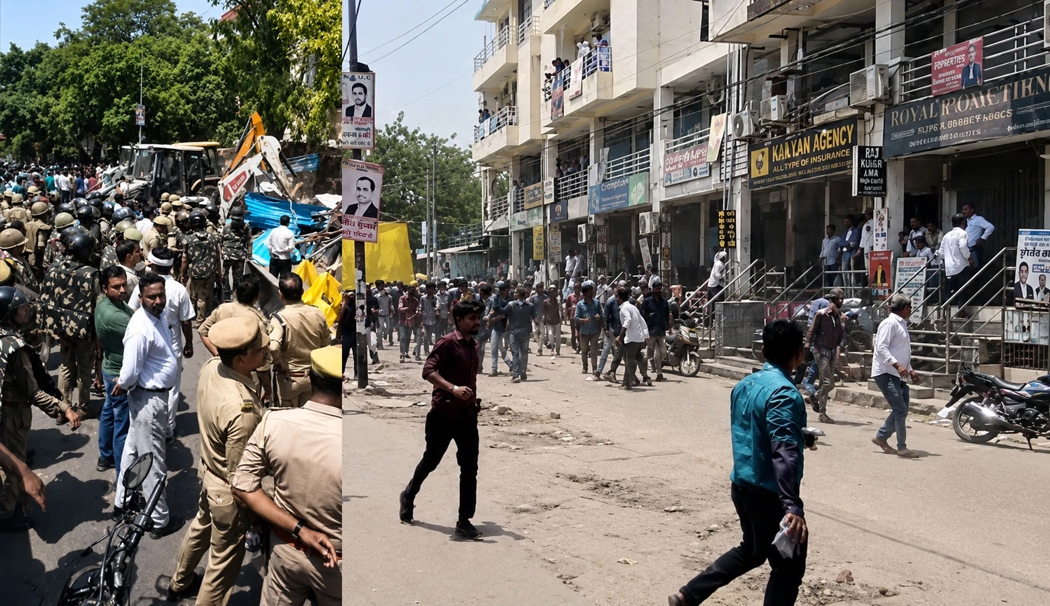 वकीलों के चैंबर पर गरजा बुलडोजर, खाकी-काला कोट आमने-सामने