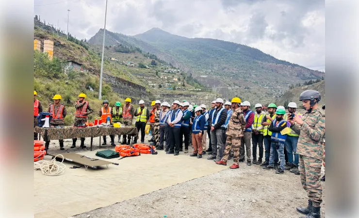 हेड रेस टनल व बैराज स्थल क्षेत्रों मे  एनटीपीसी ने किया बहु एजेंसी मॉक ड्रिल
