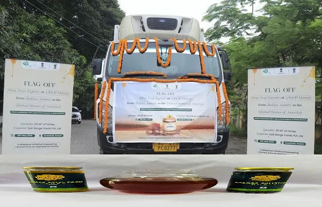 एपीडा ने 20 मीट्रिक टन शहद की पहली खेप अमेरिका को किया निर्यात
