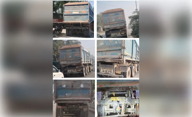 उन्नाव : रात-भोर में बेलगाम ओवरलोड वाहन, नंबर प्लेट छिपाने का खेल तेज
