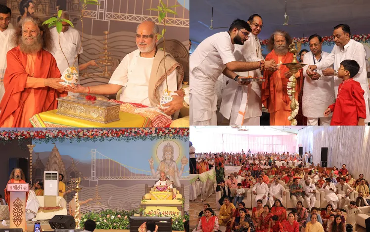 स्वामी चिदानन्द सरस्वती के सान्निध्य में भाईश्री ने सुनाई कथा,उमड़ा श्रद्धालुओं का सैलाब