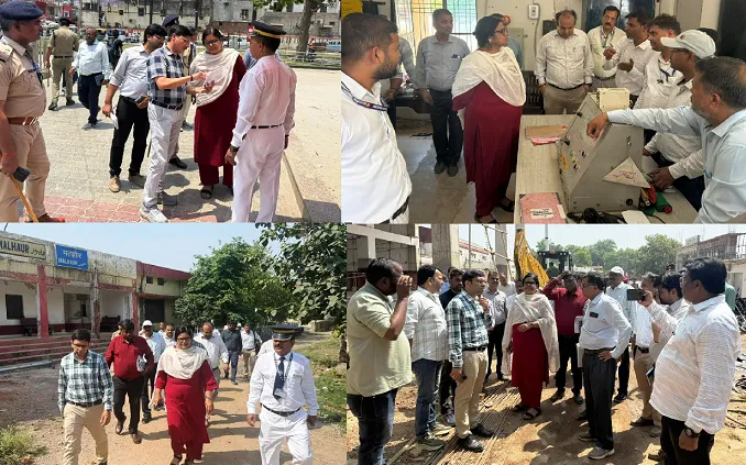 अमृत भारत स्टेशन योजना के निर्माण कार्यों का एडीआरएम द्वारा निरीक्षण