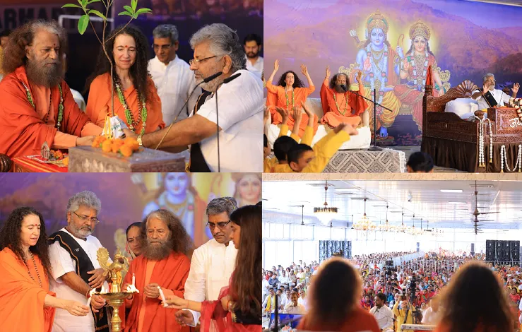 स्वामी चिदानन्द के सान्निध्य में संतों ने 34 दिवसीय मानस कथा का किया शंखनाद