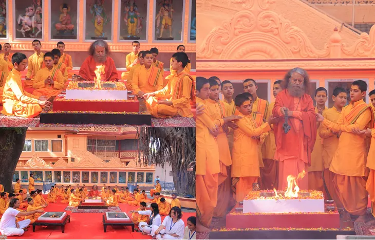 बरगी बांध क्रूज हादसे के मृतकों की शांति के लिए परमार्थ निकेतन में विशेष हवन