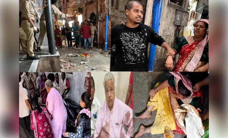 आंधी-बारिश अलर्ट के बीच वृंदावन में जर्जर मकान गिरा, नौ श्रद्धालु घायल