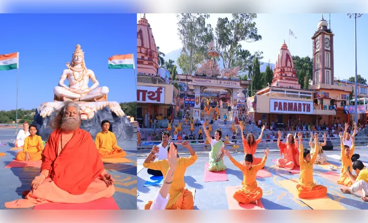 परमार्थ निकेतन, ऋषिकेश में 12वें अंतर्राष्ट्रीय योग दिवस के उपलक्ष्य में सात दिवसीय काउंटडाउन कार्यक्रम का आयोजन
