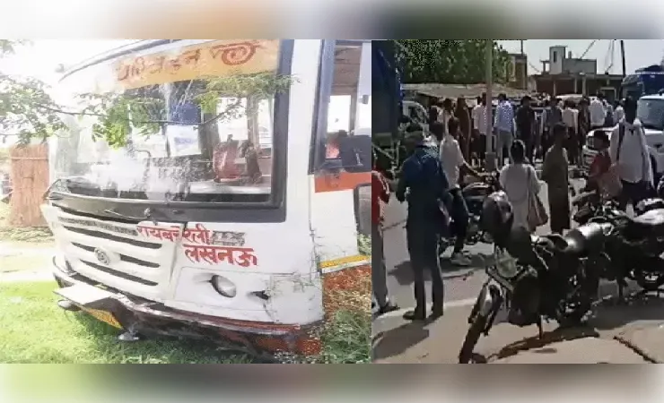 यूपी रोडवेज की बस ने बाइक सवार को रौंदा,मौत