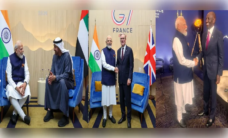 जी-7 सम्मेलन में दिखी भारतीय कूटनीति, पीएम मोदी ने ब्रिटेन, यूएई, जापान, मिस्र और केन्या के नेताओं से की मुलाकात