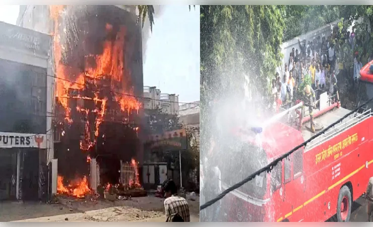  लखनऊ कोचिंग सेंटर अग्निकांड: 15 बच्चों की मौत, एसी कंप्रेसर फटने से फैली आग, रेस्क्यू जारी