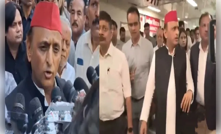लखनऊ अग्निकांड के पीड़ितों से मिलने केजीएमयू पहुंचे अखिलेश यादव