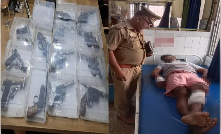  जौनपुर में पुलिस मुठभेड़ में अवैध हथियार तस्करी गिरोह का सरगना घायल, तीन गिरफ्तार