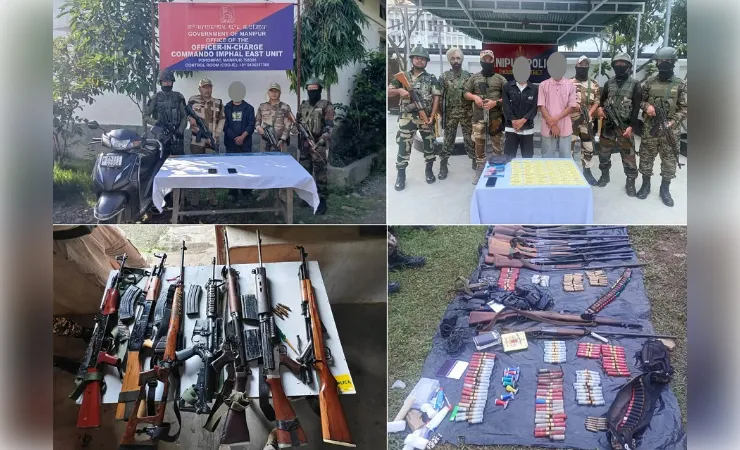 सुरक्षा बलों की बड़ी कार्रवाई, सक्रिय उग्रवादी गिरफ्तार, भारी मात्रा में हथियार बरामद