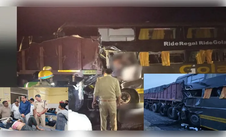 यमुना एक्सप्रेस-वे पर ट्रेलर में घुसी प्राइवेट बस, चार की मौत