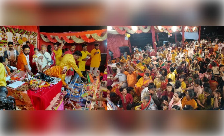 श्रीराम-सीता विवाह प्रसंग सुन भाव-विभोर हुए श्रद्धालु, कथा पंडाल में उमड़ी भीड़