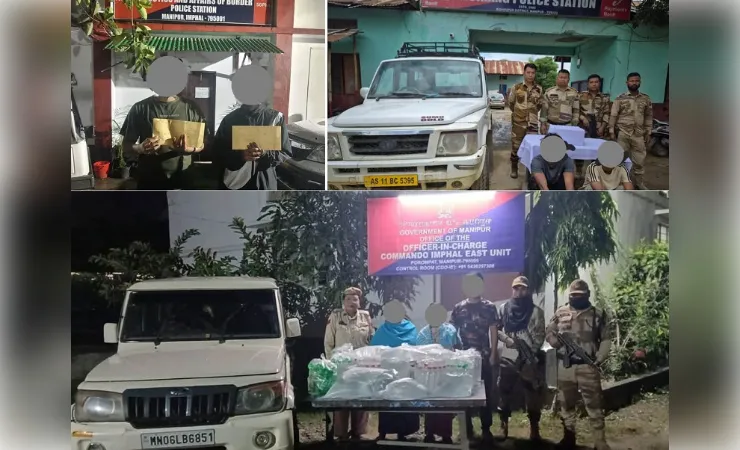 मणिपुर: नशे के खिलाफ बड़ी कार्रवाई, हेरोइन-कोकीन संग चार आरोपी गिरफ्तार 