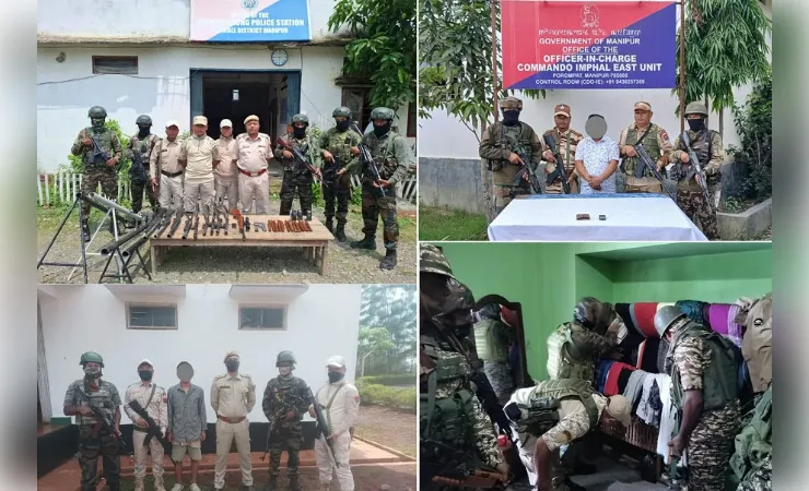 मणिपुर में सुरक्षा बलों ने दो उग्रवादियों को गिरफ्तार किया , हथियार और गोला-बारूद बरामद