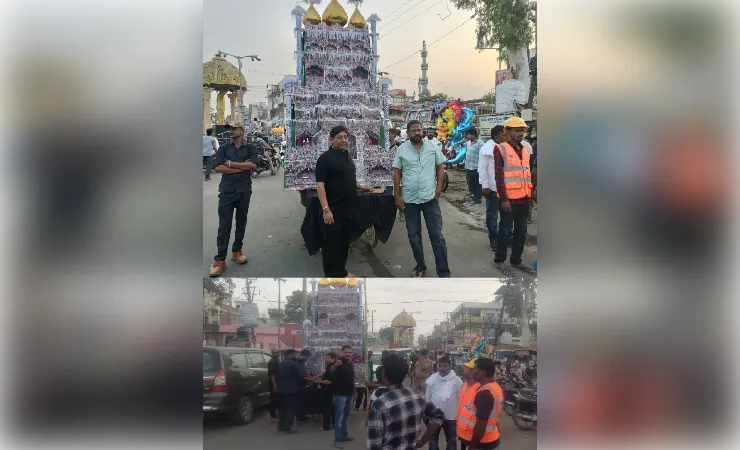 उतरौला में बड़ी ताजिया का जुलूस पूरी अकीदत के साथ निकाला गया