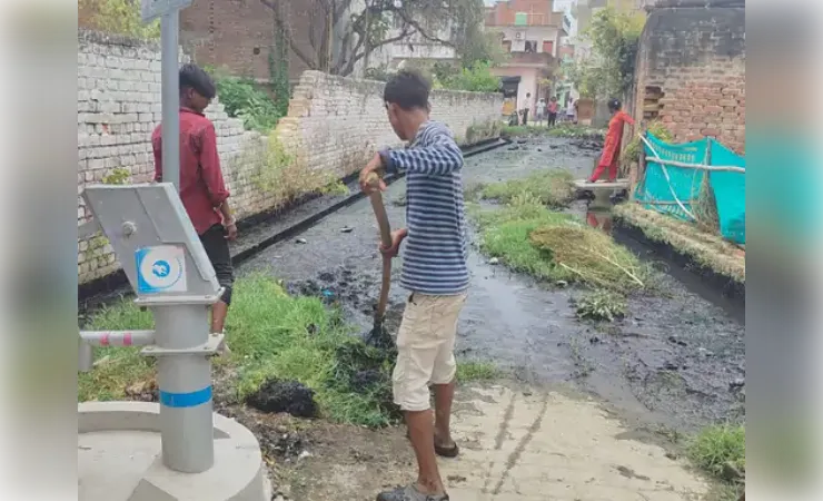 दो साल के बाद जलभराव की समस्या पर चला विशेष सफाई अभियान
