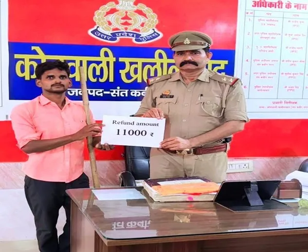 साइबर अपराध के शिकार हुए पीड़ित को वापस कराई गई 11000 रु0 की धनराशि