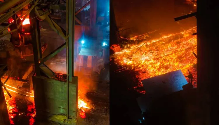  स्टील प्लांट में गिरा 1600 डिग्री सेल्सियस का पिघला हुआ लोहा, 8 श्रमिकों की मौत