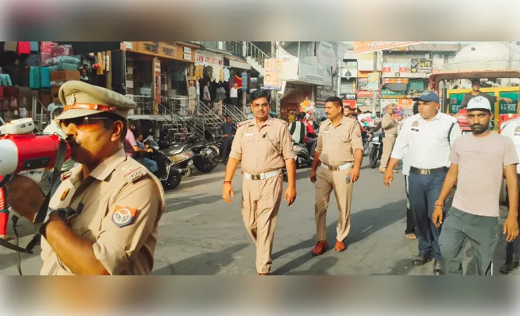 यातायात पुलिस की सख्त कार्रवाई, अतिक्रमण हटाया, नो-पार्किंग में खड़े वाहनों का किया चालान