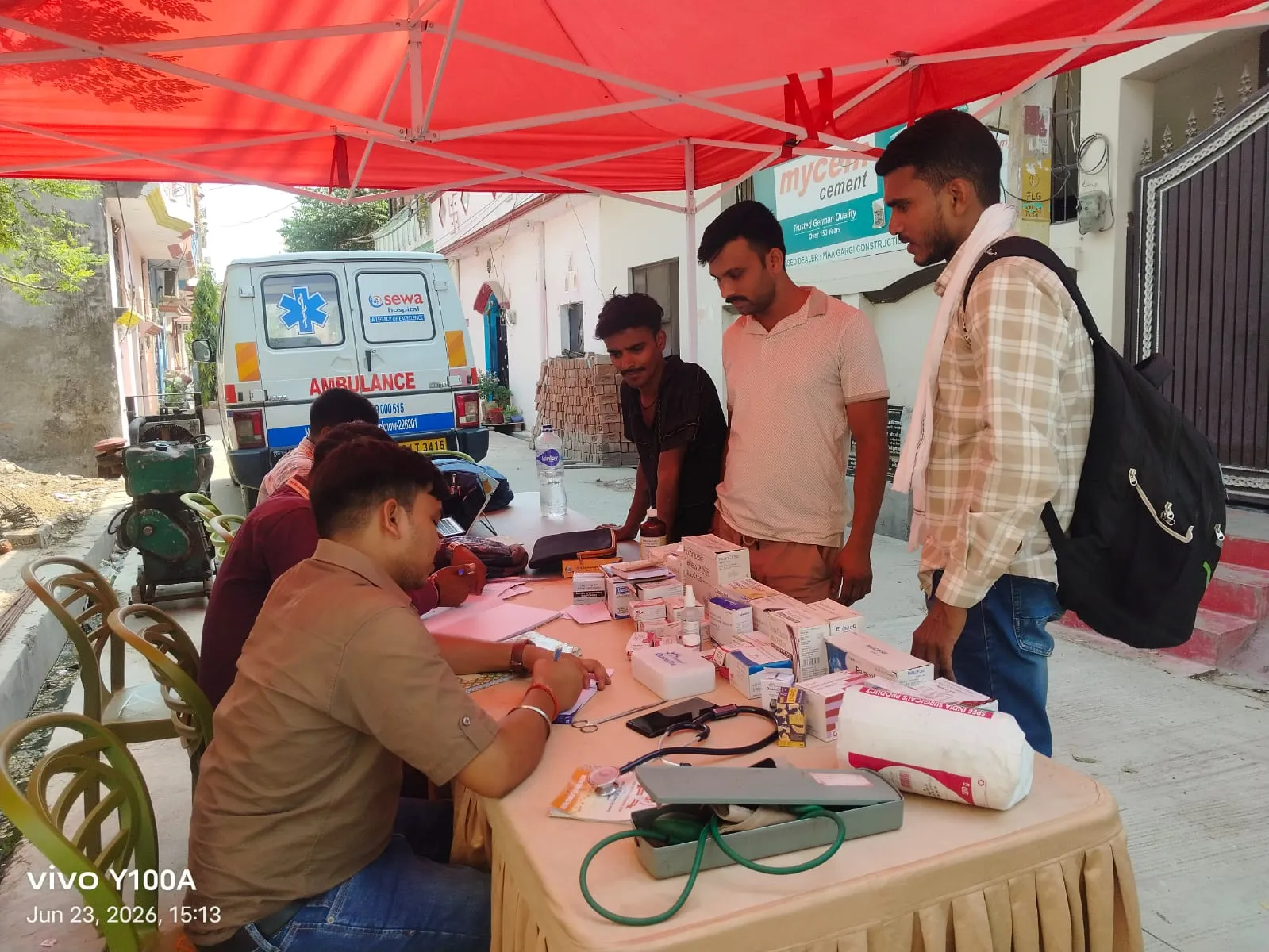 सेवा अस्पताल की ओर से निशुल्क 72 वां स्वास्थ्य शिविर