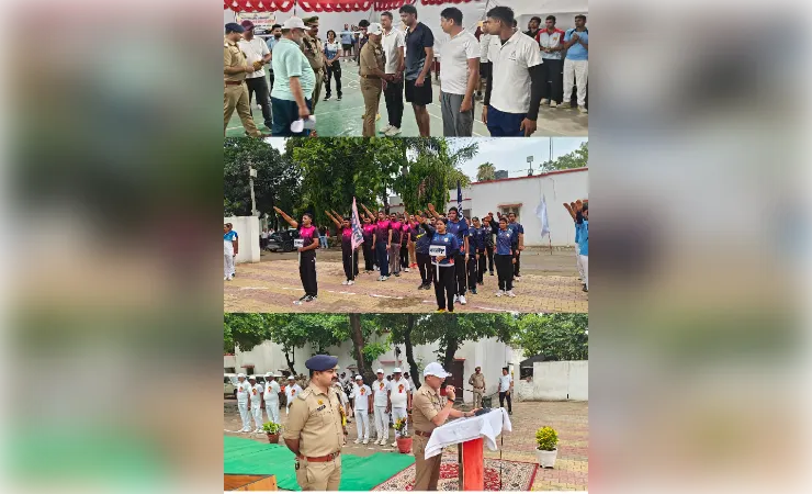 बिजनौर पुलिस लाइन में अंतर्जनपदीय खेल प्रतियोगिता का भव्य शुभारंभ