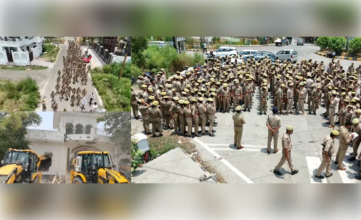 यूपीसीडा की भूमि से हटाई अवैध मजार , भारी पुलिस बल की मौजूदगी में कार्रवाई संपन्न