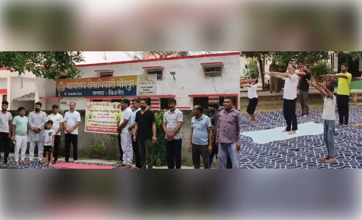 तहसील चांदपुर में अंतरराष्ट्रीय योग सप्ताह का शुभारंभ, “करो योग रहो निरोग” का दिया संदेश