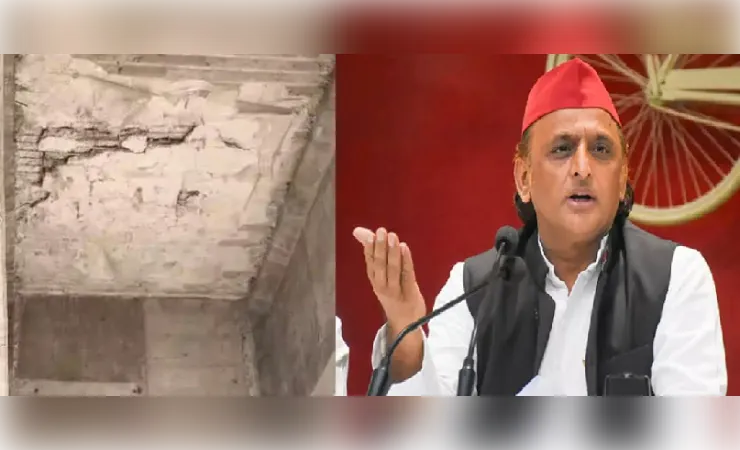 46 करोड़ से बने पुल में दरार, अखिलेश बोले भ्र्ष्टाचार का रिकॉर्ड टूटा  