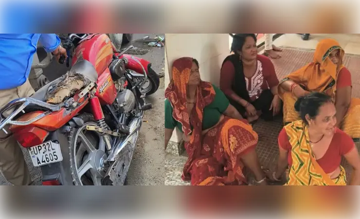 लखनऊ में दर्दनाक हादसा, डंपर में फंसे बाइक सवार को 2 किमी तक घसीटा, मौत