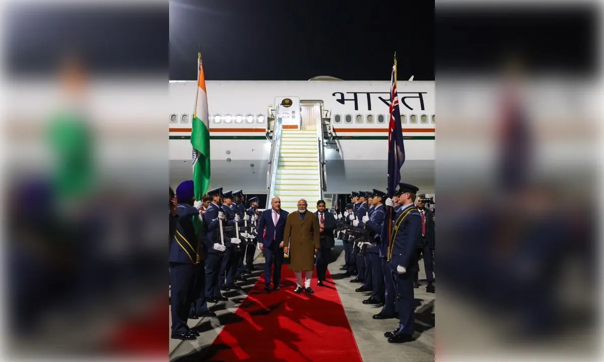पीएम मोदी अपनी विदेशी यात्रा के तीसरे चरण में न्यूूजीलैंड पहुंचे