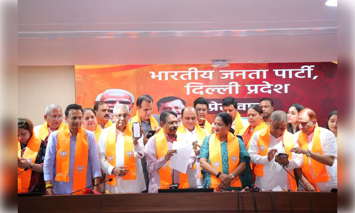 IVP का भाजपा में विलय, MCD में भाजपा के 139 पार्षद, 16 निगम पार्षद हुए शामिल
