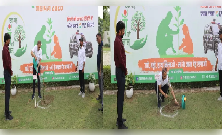 यूपी 112 मुख्यालय में 'वृक्षारोपण महायज्ञ अभियान 2026' के तहत ‘एक पेड़ माँ के नाम’ पर वृहद वृक्षारोपण कार्यक्रम संपन्न