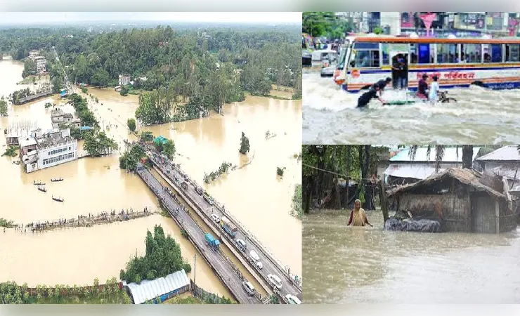 बांग्लादेश में बाढ़ का कहर : मरने वालों की संख्या 51 पहुंची, 10 लाख से अधिक लोग प्रभावित