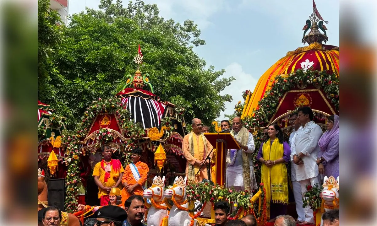 जगन्नाथ रथयात्रा सनातन सांस्कृतिक परंपरा, सामाजिक समरसता का प्रतीकः राजनाथ