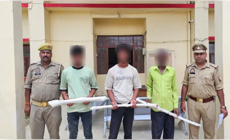पड़ोसी की पीट-पीटकर हत्या, तीन आरोपी गिरफ्तार, वारदात में इस्तेमाल तीन डंडे बरामद