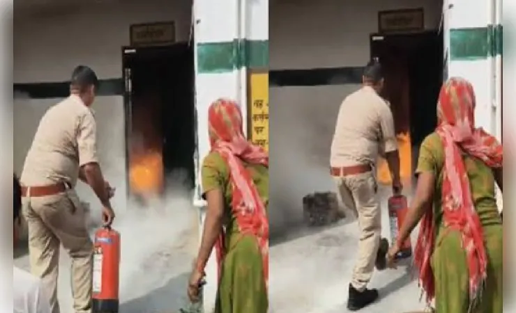 बदायूं के स्कूल में टला बड़ा हादसा, मिड-डे मील बनाते समय सिलिंडर में लगी आग, मचा हड़कंप 