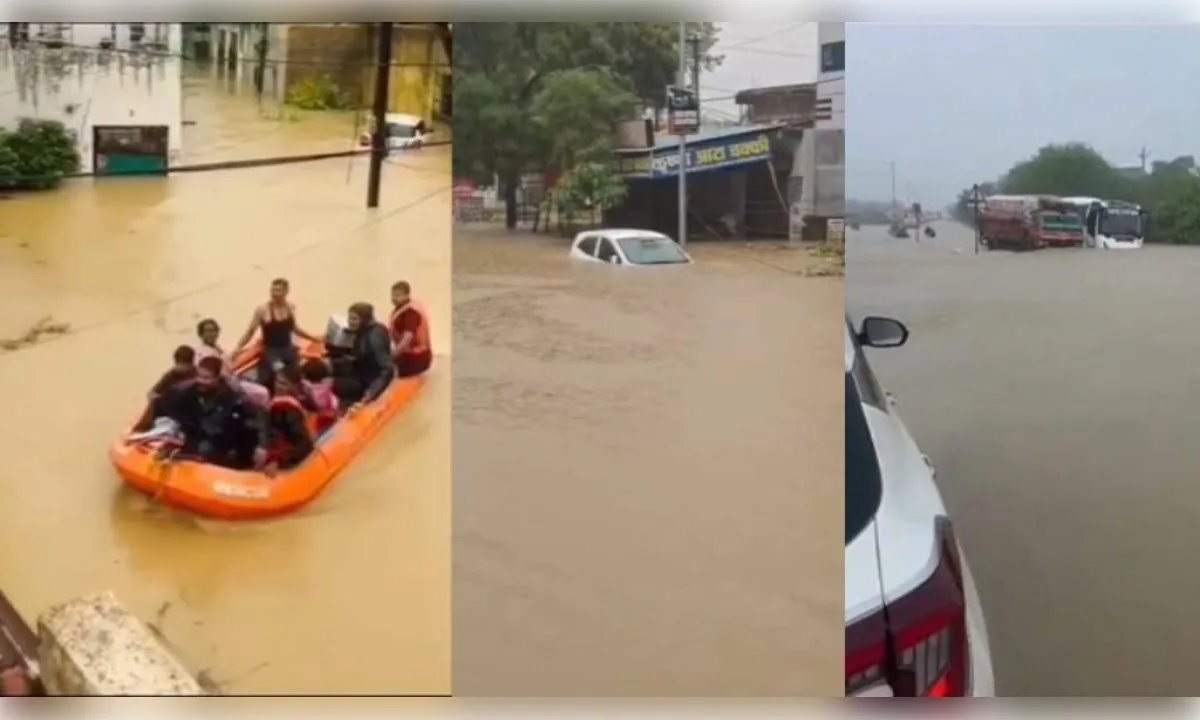 मूसलाधार बारिश से बिलासपुर जलमग्न, 40 से अधिक लोगों का एसडीआरएफ ने किया रेस्क्यू