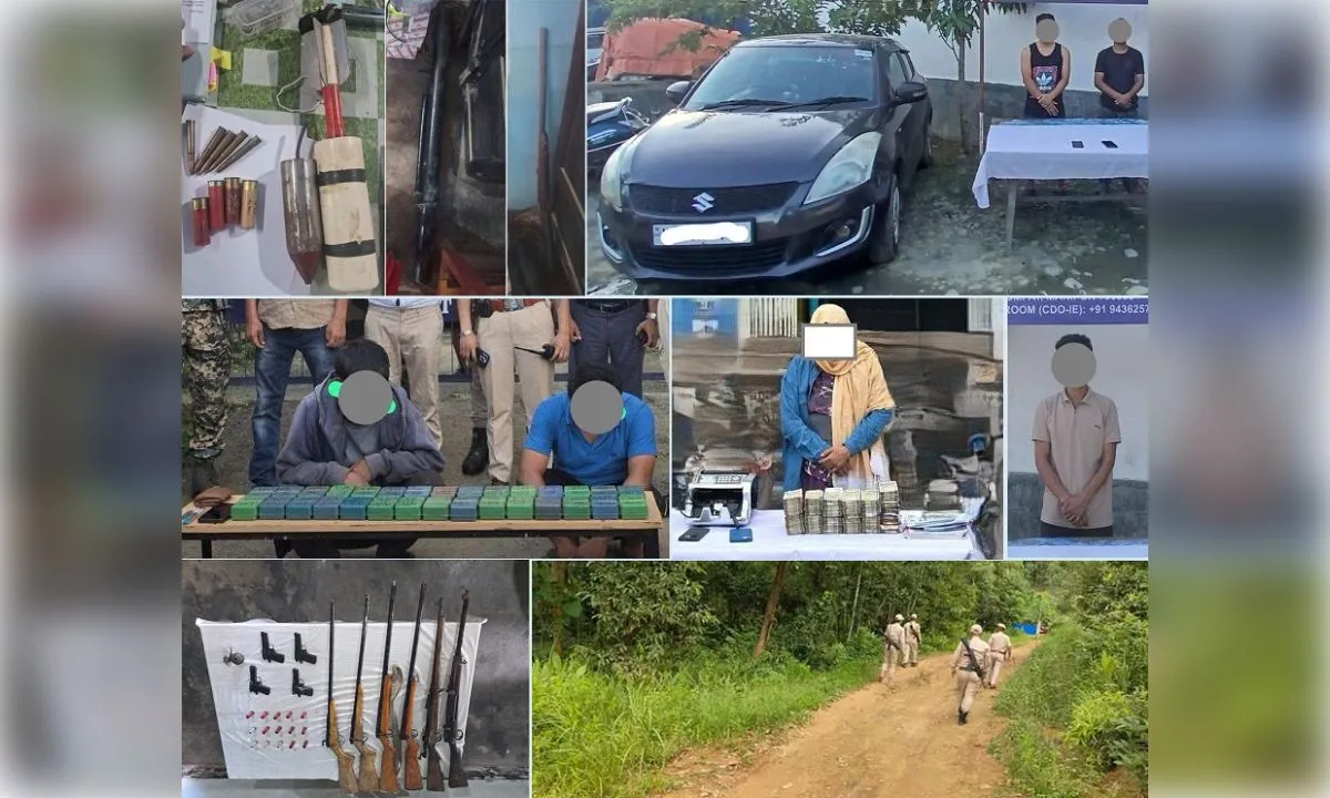 मणिपुर: सुरक्षा बलों की बड़ी कार्रवाई, हथियार-ड्रग्स बरामद; उग्रवादी संगठनों के कई कैडर गिरफ्तार