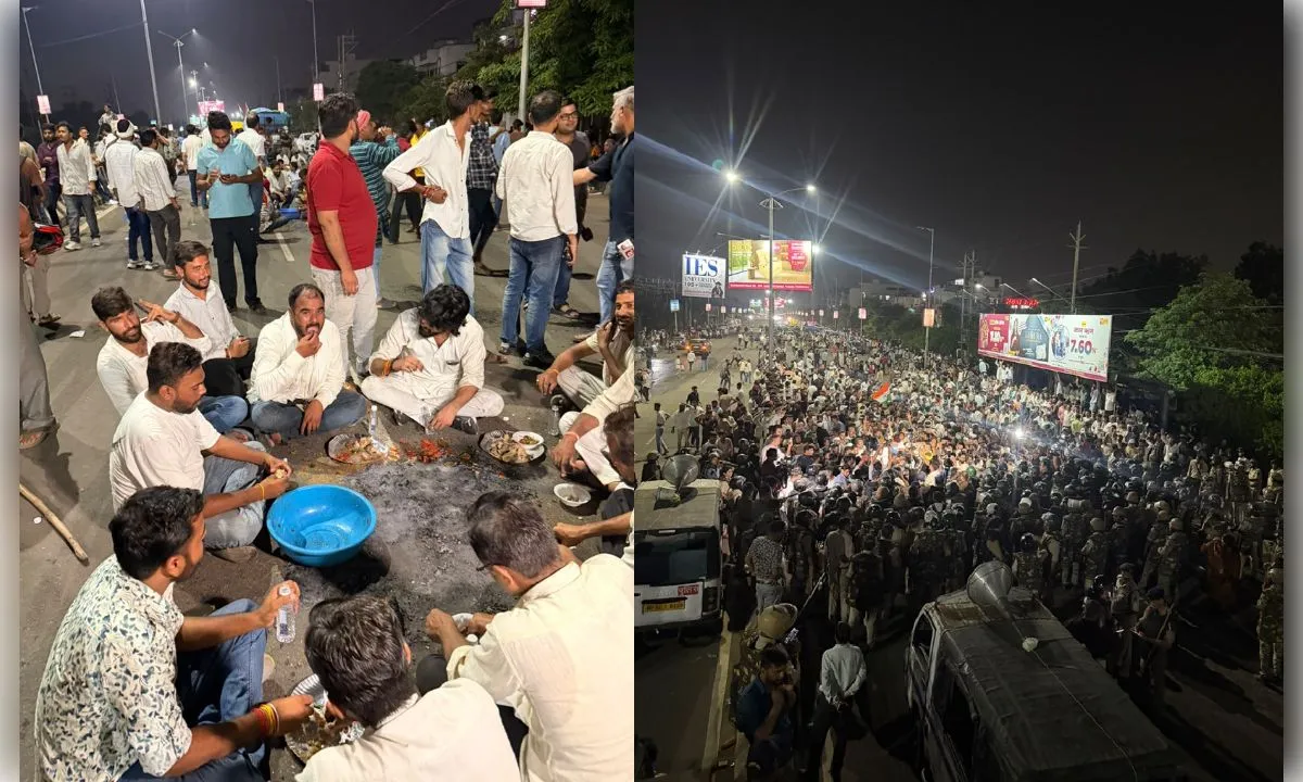 मध्य प्रदेश में सड़कों पर किसानों ने गुजारी रात, सीएम हाउस के घेराव पर अड़े
