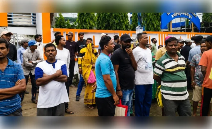 खड़गपुर नगर पालिका के बाहर सफाई कर्मियों का प्रदर्शन, वेतन वृद्धि सहित कई मांगें उठाईं