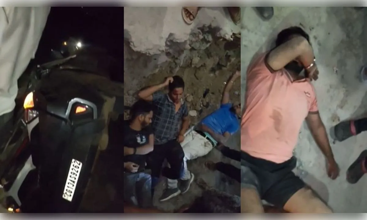 बिलासपुर में बड़ा हादसा: अधूरे पुल से 30 फीट नीचे गिरी कार, चार युवक गंभीर घायल